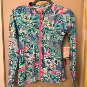 Lilly Pulitzer Tropical Print Zip-Up Jacket